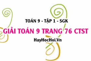 Giải Toán 9 trang 76 tập 1 Chân trời sáng tạo SGK